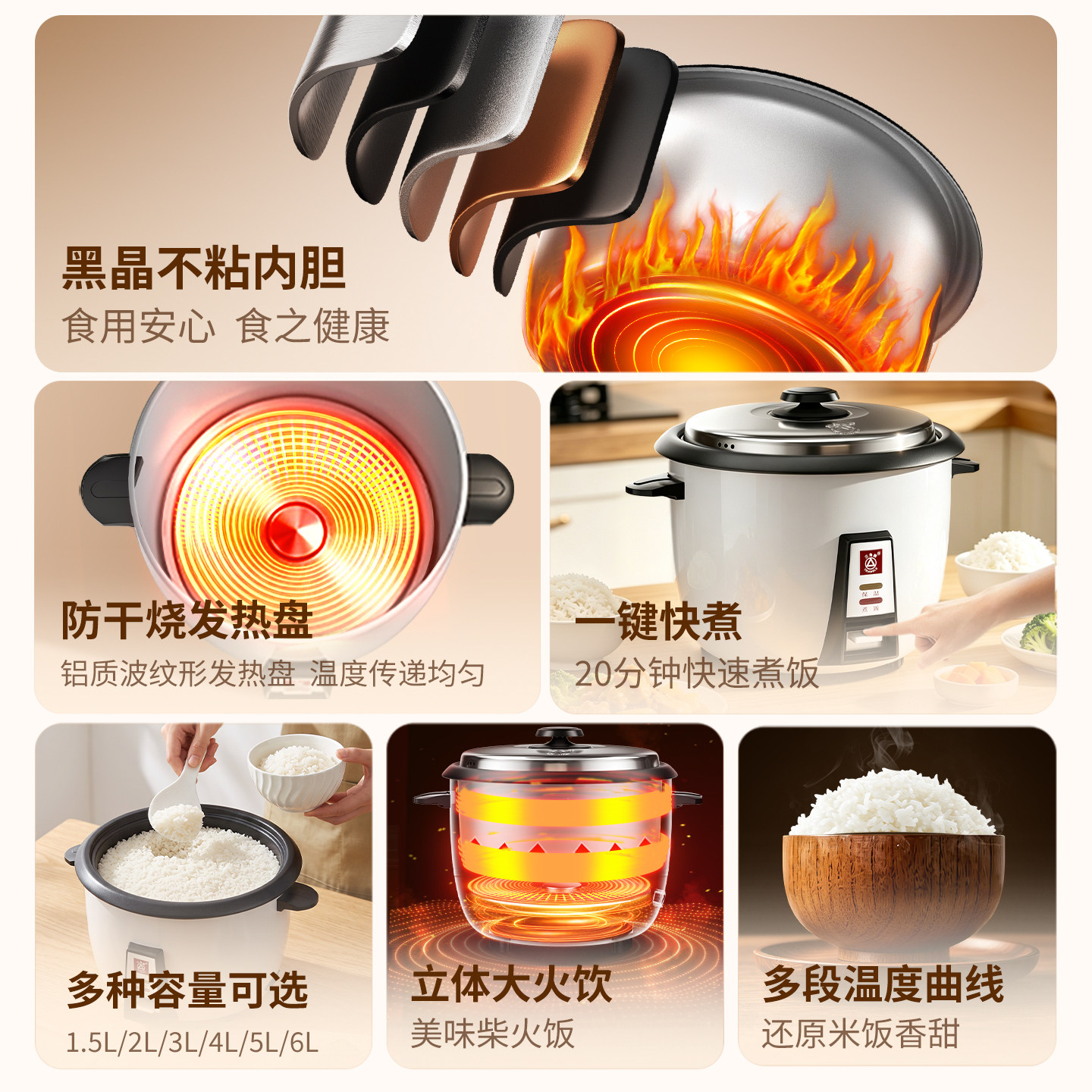 三角牌电饭锅家用老式电饭煲迷你小型1-2-3-4人5-6正品官方旗舰店