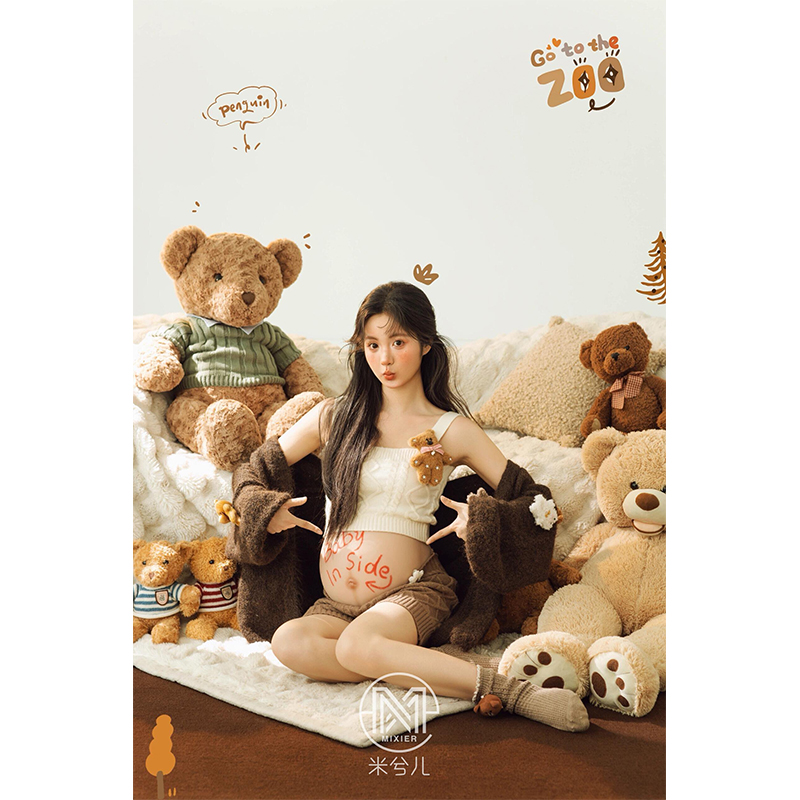 孕妇拍照服装孕妇照主题摄影服装孕妈咪艺术照写真秋冬衣服小清新 - 图0