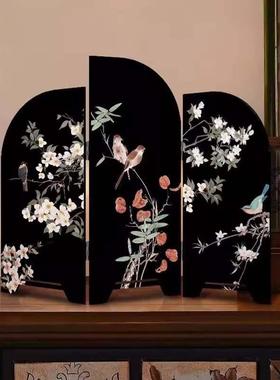 墨图84516478桌竹面屏风饭摆件中国风茶室厅装饰画画斗柜视柜餐柜