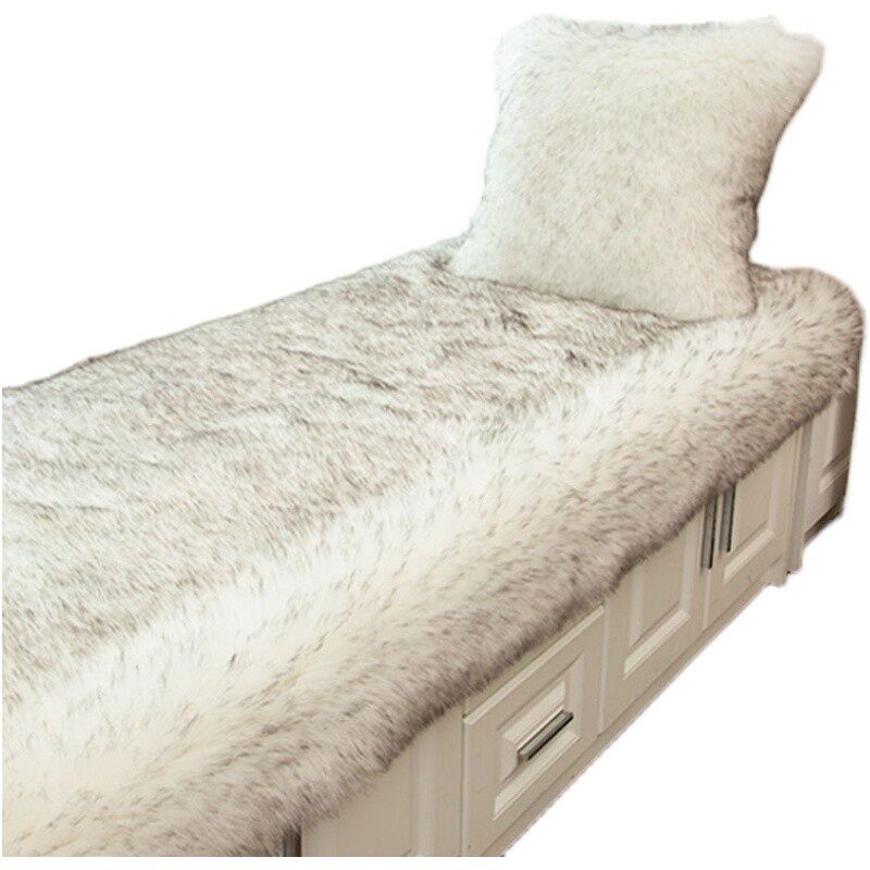 Nordic Imitation Rex Rabbit Fur Solid Color Blanket Winter Bay Window Cushion