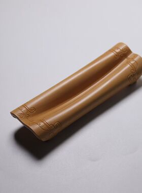 山宁竹舍 王金平原创竹雕 一物一制 异形玉竹巧雕兽面底座搁置