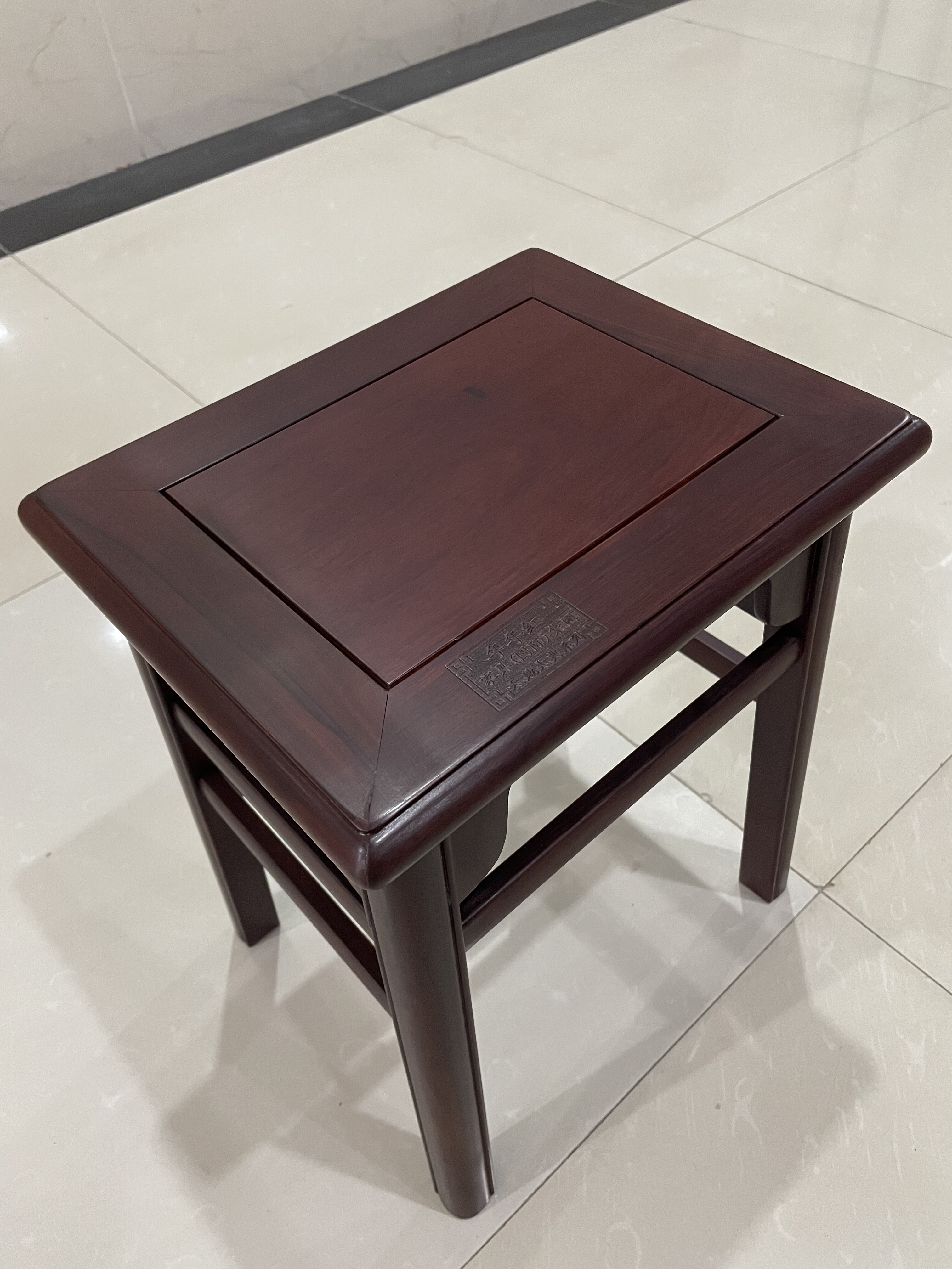 年年红红木家具红酸枝四方凳子长方凳富贵凳巴里黄檀高凳榫卯结构