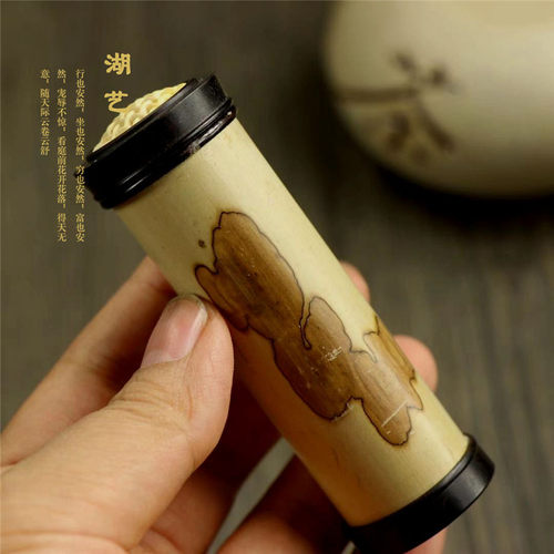 天然紫竹梅鹿竹铃虫虫具精雕刻黄蛉虫筒黄蛉虫叫罐芯竹蛉 - 图1
