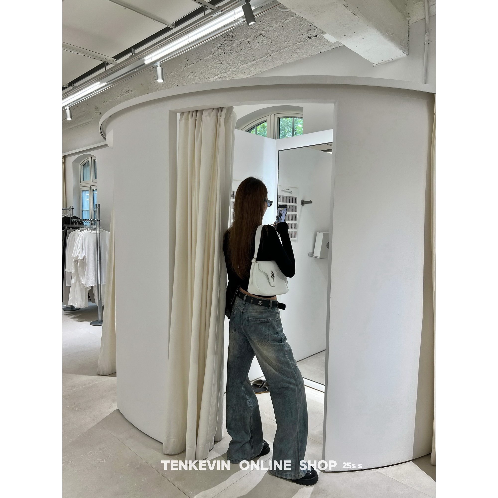 十一石 纽约街头！复古破洞脏脏牛仔裤女小个子宽松阔腿直筒裤,淘宝优惠券,粉丝福利购,淘宝优惠卷