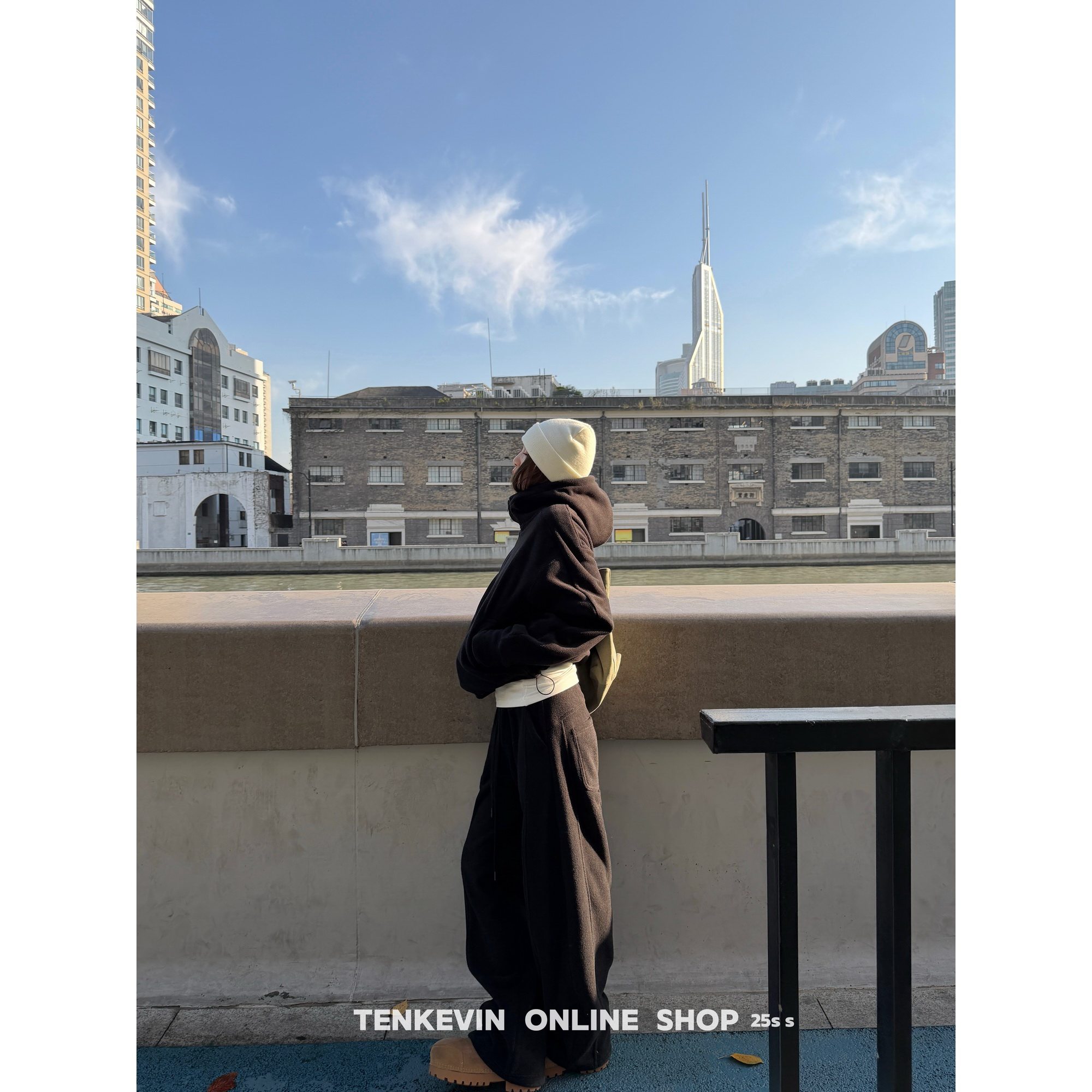 十一石  摇粒绒连帽拉链卫衣阔腿直筒卫裤休闲裤女小个子两件套II,淘宝优惠券,粉丝福利购,淘宝优惠卷