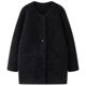 Premium slouchy black sherpa jacket