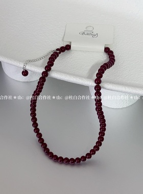新中式红色串珠项链气质显白