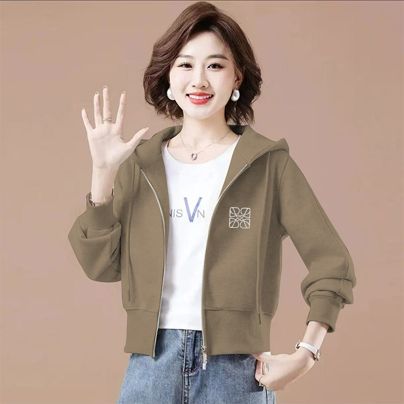 小众连帽女士2025秋冬大码卫衣加绒洋气休闲宽松显瘦女装短款外套,淘宝优惠券,粉丝福利购,淘宝优惠卷