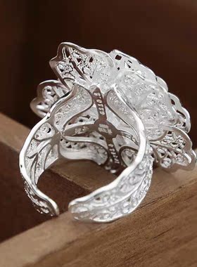 手工饰品时尚夸张戒指复古纯银