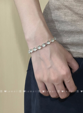 古着清冷感冰透爱心手链