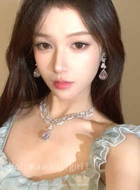 矜贵千金感紫色镂空项链