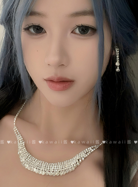 宫廷风爆闪满钻星河项链