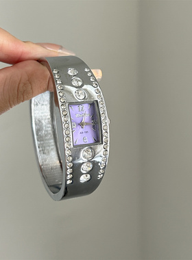 Vintage古着紫色镶钻手表