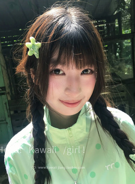 森系小清新抹茶绿海星发夹