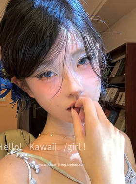 新中式蓝色彼岸花发夹