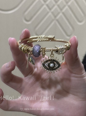 中古vintage恶魔之眼手镯