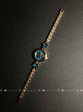 Vintage中古蓝色幸运星手表