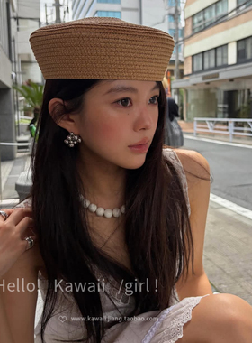 韩系焦糖棕慵懒松弛感贝雷帽