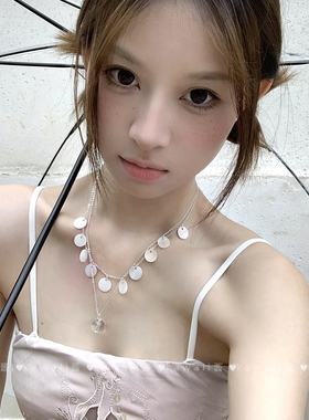 超仙海边氛围感贝壳叠戴项链