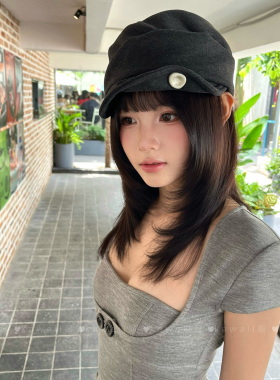 秋冬日系文艺复古帽女