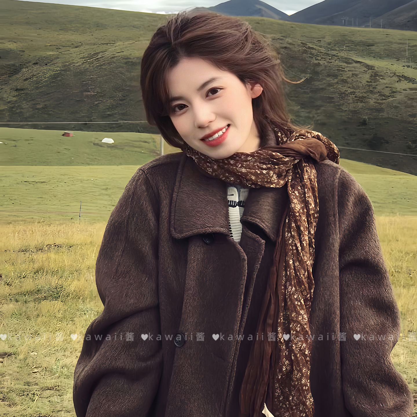 复古文艺碎花围巾沙漠废土风薄款丝巾民族风系脖保暖披肩川西旅游 - 图0