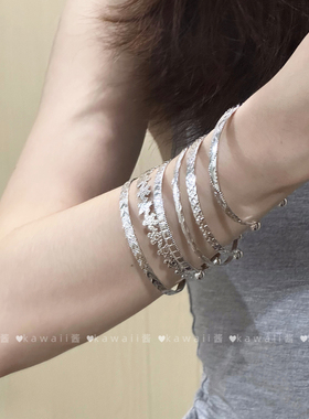 复古做旧多层雕刻花纹手链