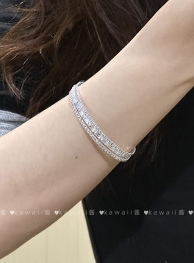 爆闪锆石镶钻多层弹力手链