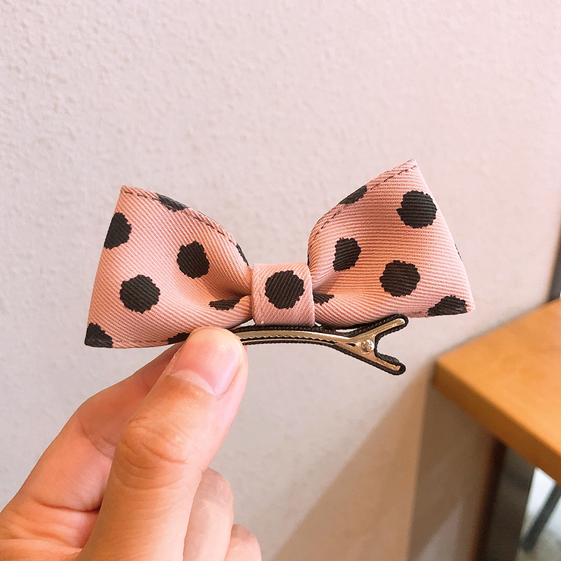 新年波点蝴蝶结发夹洋气立体儿童发卡宝宝顶夹小女孩发饰公主头花,淘宝优惠券,粉丝福利购,淘宝优惠卷