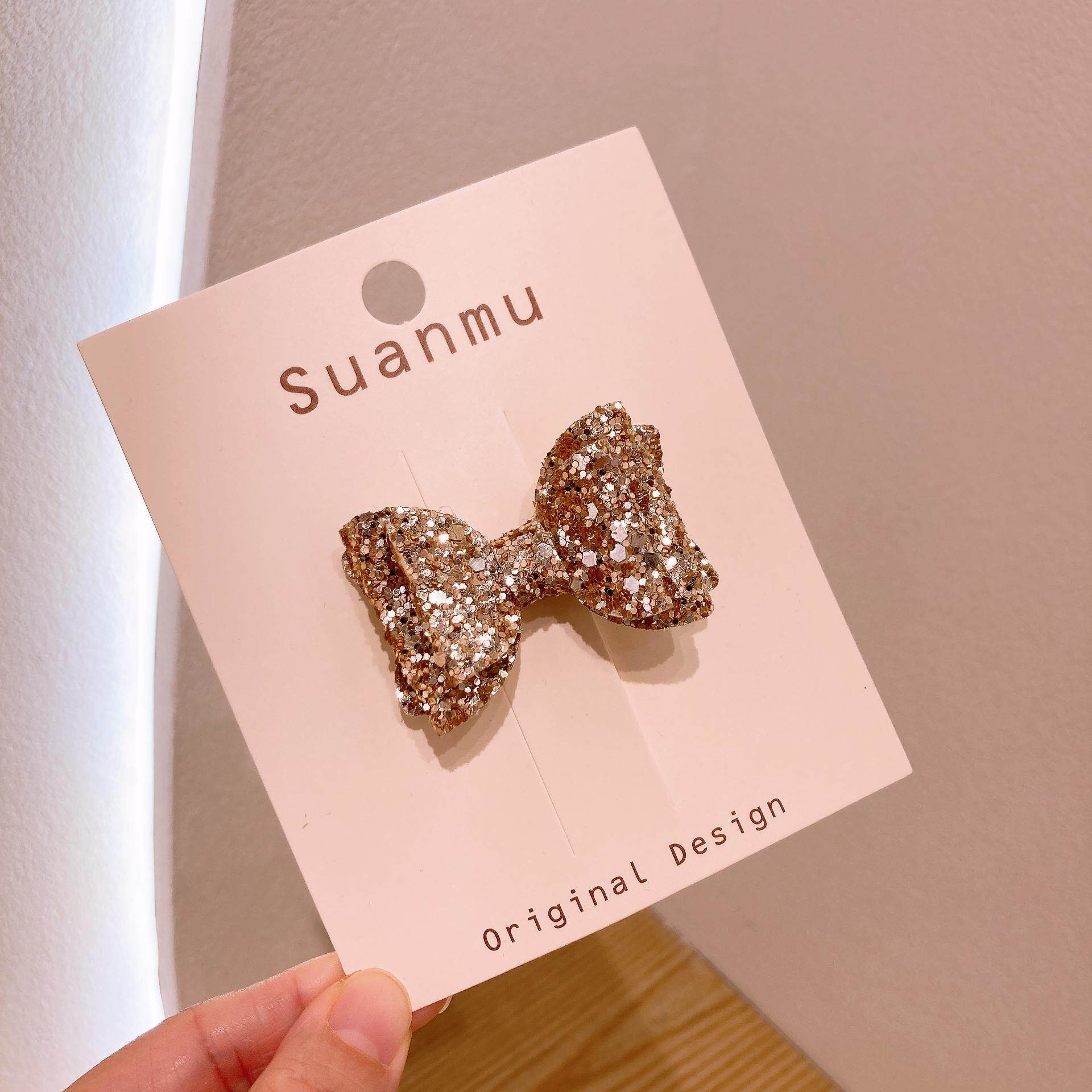 新年经典蝴蝶结儿童发夹亮片领结发卡宝宝边夹公主头饰可爱发饰,淘宝优惠券,粉丝福利购,淘宝优惠卷