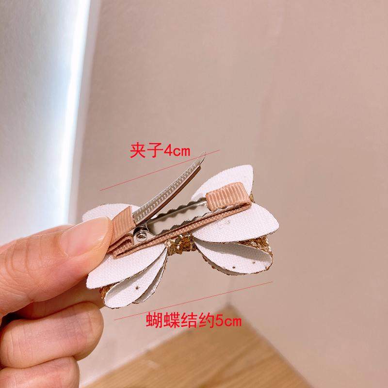 新年经典蝴蝶结儿童发夹亮片领结发卡宝宝边夹公主头饰可爱发饰,淘宝优惠券,粉丝福利购,淘宝优惠卷