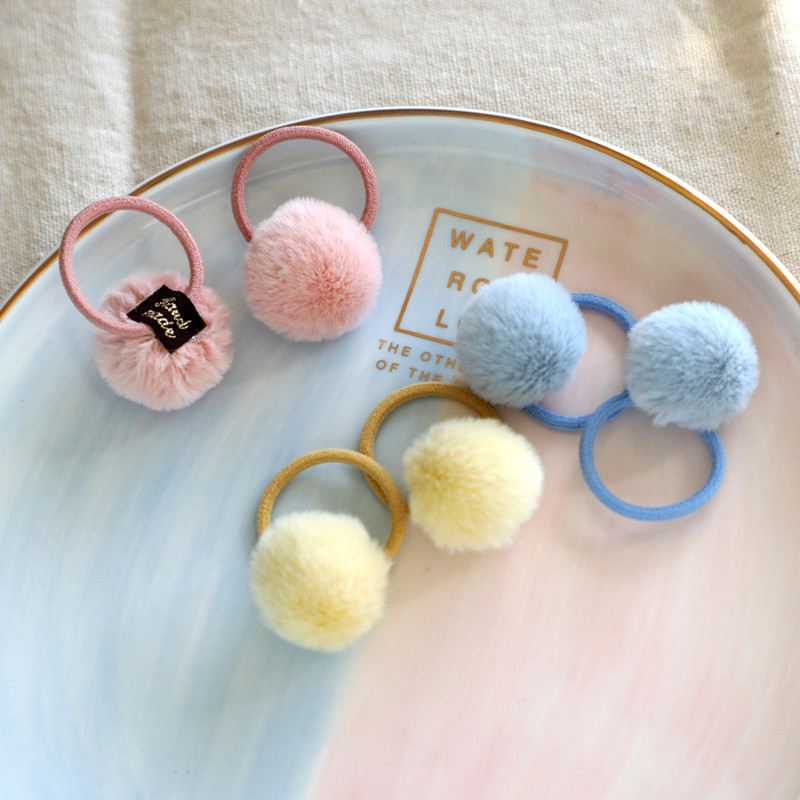 韩版可爱毛球宝宝皮筋女童发圈公主头花不伤发幼儿发绳儿童发饰品,淘宝优惠券,粉丝福利购,淘宝优惠卷