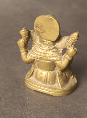 象鼻财神铜像印度象神头神摆件