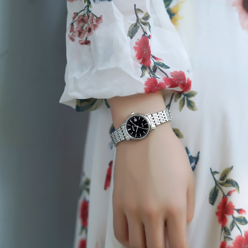 女2019年新款大气链条简约气质手表 艾奇奇时国产腕表