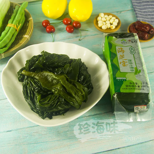 2袋海芝宝有机深海小海带1KG 即食昆布新鲜薄脆鲜嫩火锅食材包饭 - 图0