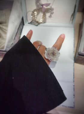 shes茜专柜正品国内代购新款蔷薇玫瑰可调节戒指