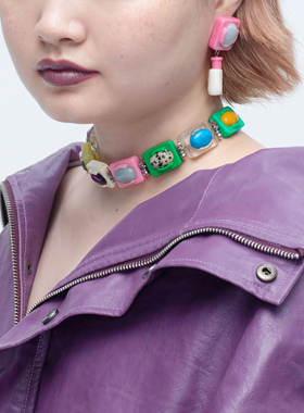 TysGrocery 22 PARK!2 耳钉拼插玉石项链