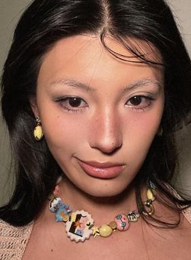 TysGrocery 25 饼干多连手绘陶瓷项链