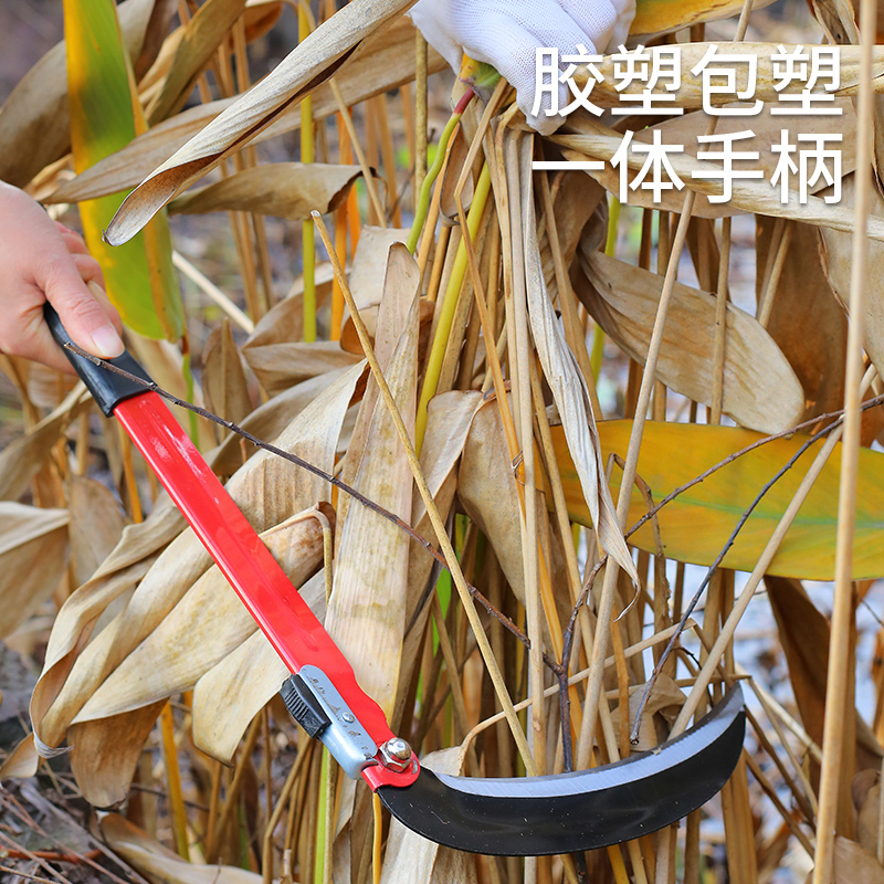 农用折叠镰刀割草刀园艺工具铲子锄头户外家用挖野菜除草钓鱼防护 - 图2