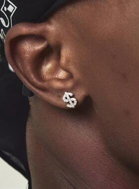 美元符号耳钉男女款个性嘻哈时尚