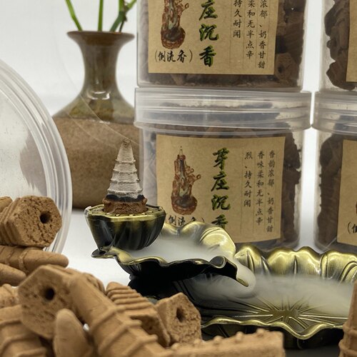 芽庄沉香倒流香塔香粒 室内 观赏香薰家用赏心悦目奶花香 - 图0