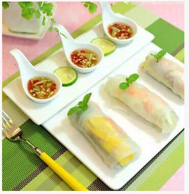 水妈妈越南春卷皮340g 薄米皮薄饼皮家用米纸22cm透明春饼皮卷饼 - 图2