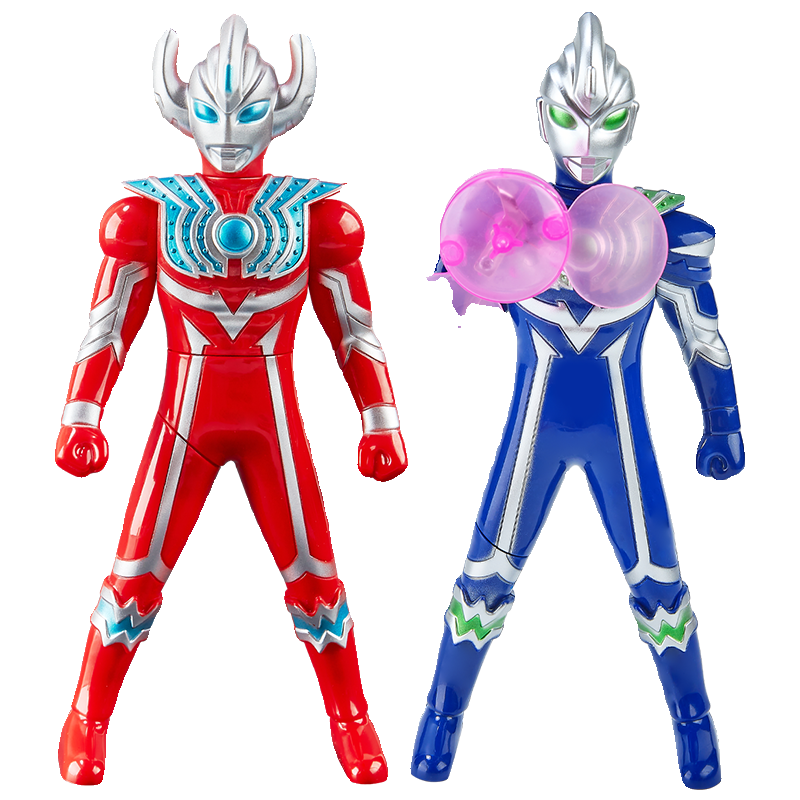 抖音按压旋转百变超人迪迦赛罗捷德银河欧布可动手办模型摆件玩具 - 图2