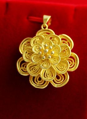 古典民族风富贵吊坠多层配件花瓣