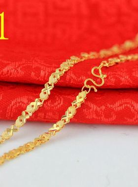 倒模仿黄金项链多款秀气欧币女士