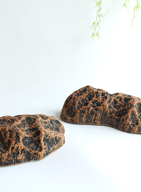 摆件拍摄石块餐厅饭店造景苔藓石头装饰室内道具布置仿真橱窗泡沫