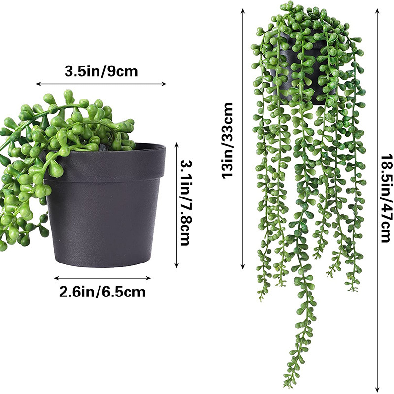 仿真绿植假藤蔓吊兰垂吊吊花客厅摆设悬挂情人泪室内盆栽植物装饰-图0