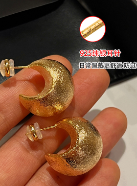 橘里S925银针极简冷淡风耳钉