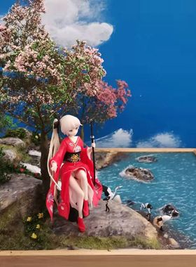 diy沙盘手办仿真草坪景观模型