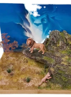 手工沙盘造景森林桌面摆件拍摄