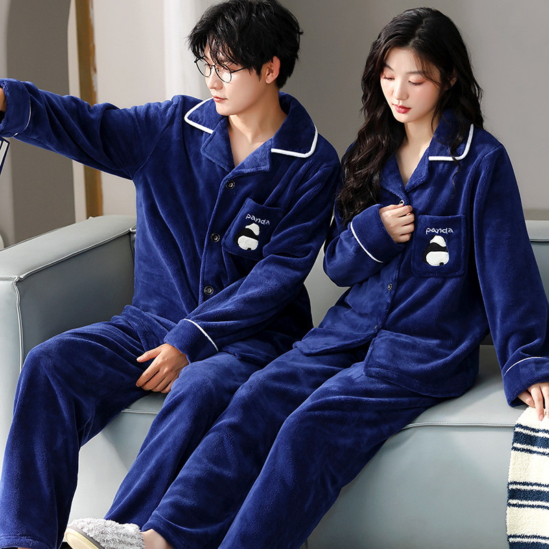 情侣睡衣女秋冬季加厚套装家居服男保暖长袖春秋珊瑚绒法兰绒外穿,淘宝优惠券,粉丝福利购,淘宝优惠卷